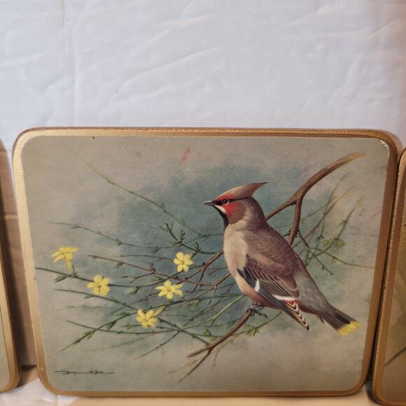 Basil Ede Rare/Vintage Bird Cork Coasters - Picture 4 of 9